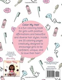 Color My Hair: A Coloring Book for Girls with Positive Affirmations - Image 3