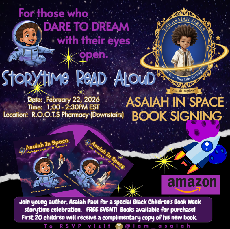 Storytime Read Aloud-Asaiah In Space Book Signing